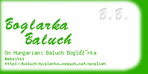 boglarka baluch business card